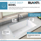 Ruvati RVG2030 30" Granite Composite Undermount Single Bowl Kitchen Sink