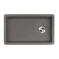 Top view of Ruvati 32" epiGranite Undermount Granite Composite Kitchen Sink in Urban Gray- RVG2033