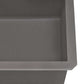 Top view of Ruvati 32" epiGranite undermount kitchen sink in Urban Gray showcasing smooth finish and modern design.