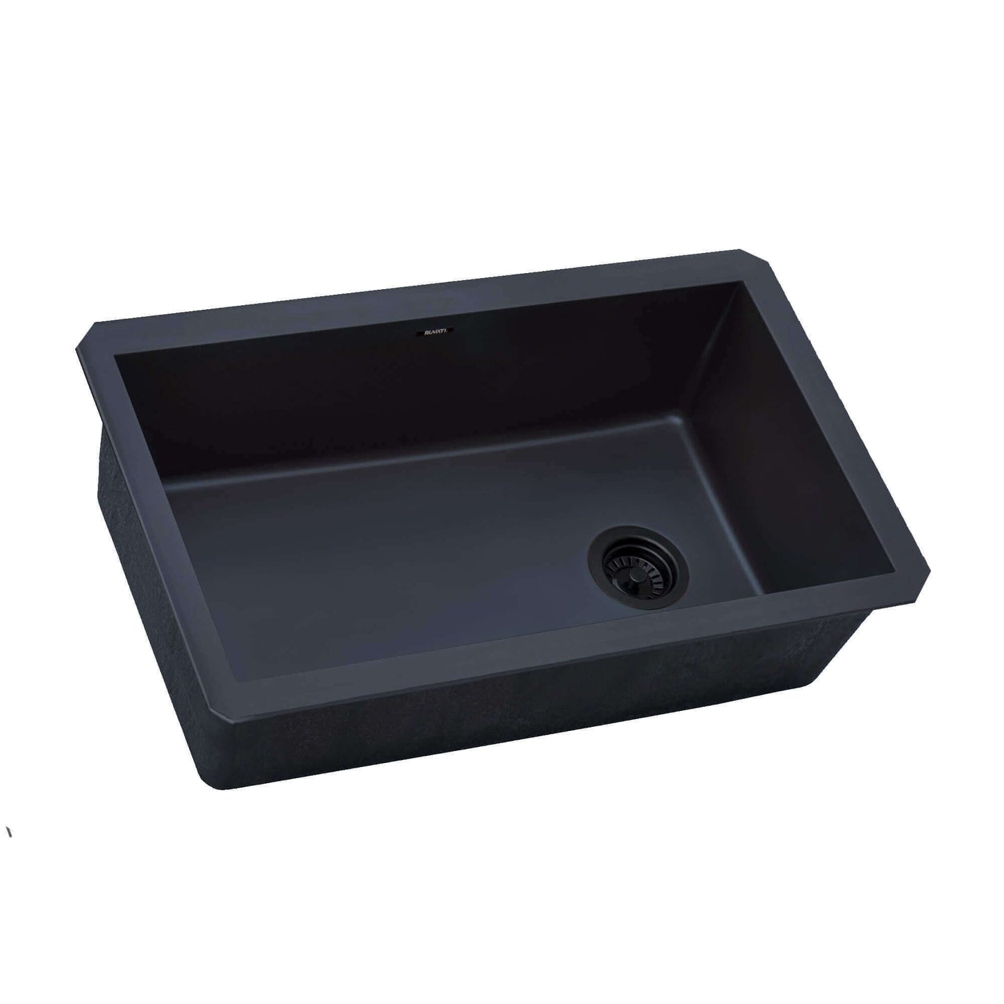 Ruvati 32" epiGranite Undermount Kitchen Sink in Catalina Blue with a single bowl design and offset drain.