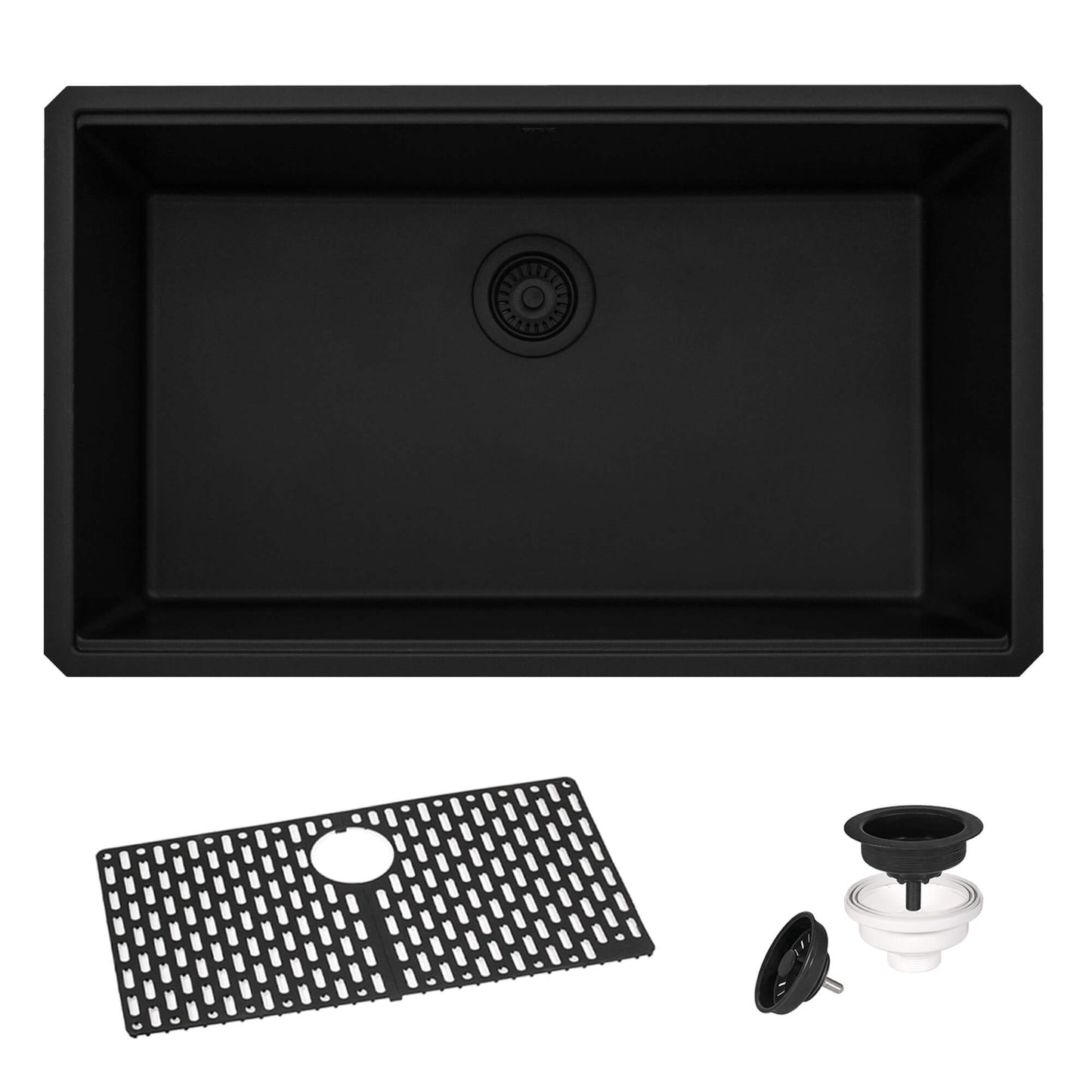 Ruvati RVG2080 32" Granite Composite Undermount Single Bowl Kitchen Sink