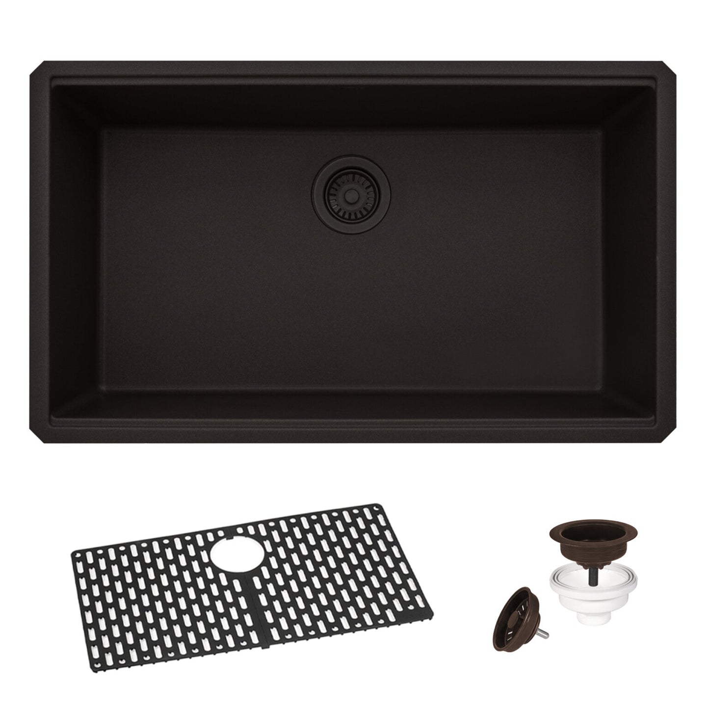 Ruvati RVG2080 32" Granite Composite Undermount Single Bowl Kitchen Sink