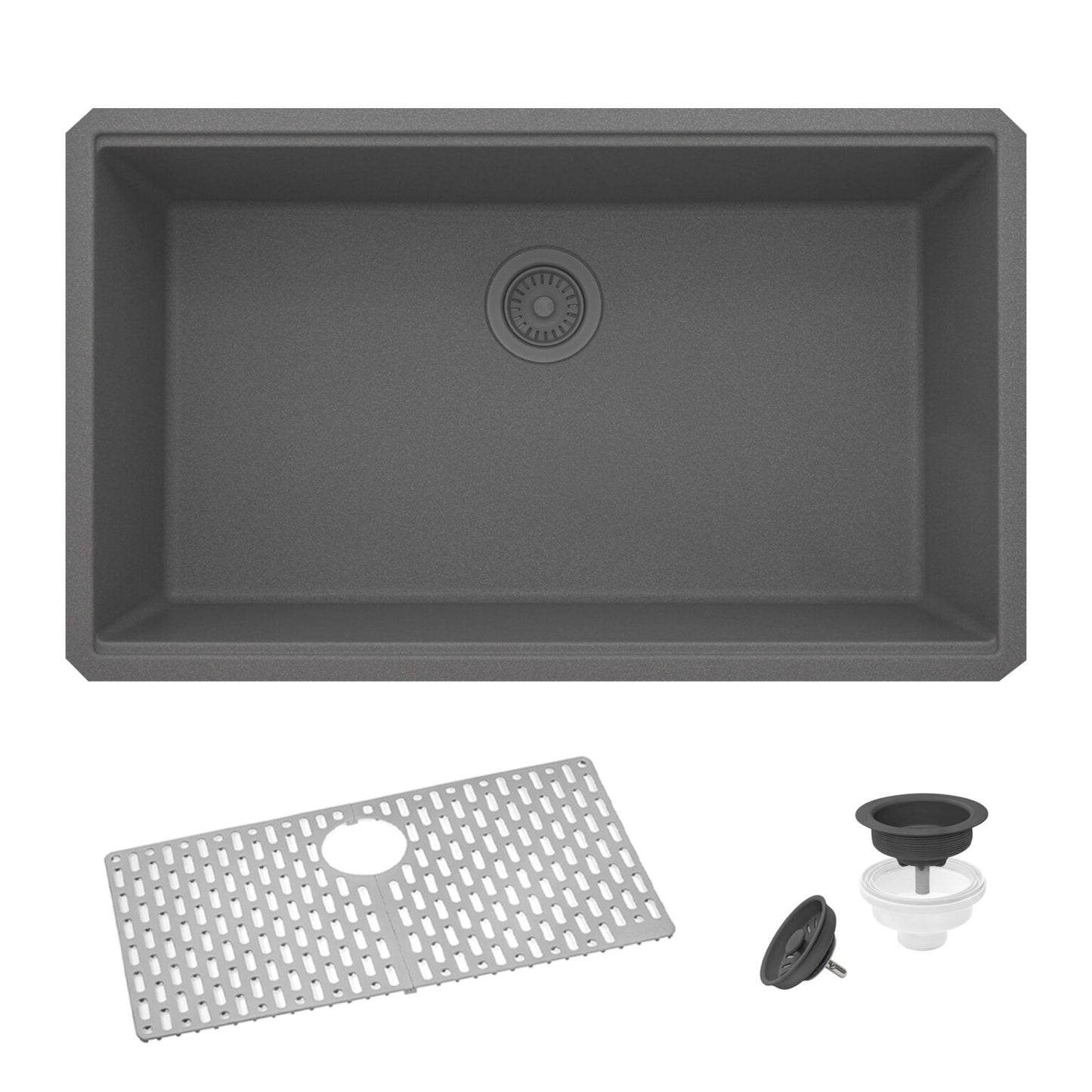 Ruvati RVG2080 32" Granite Composite Undermount Single Bowl Kitchen Sink