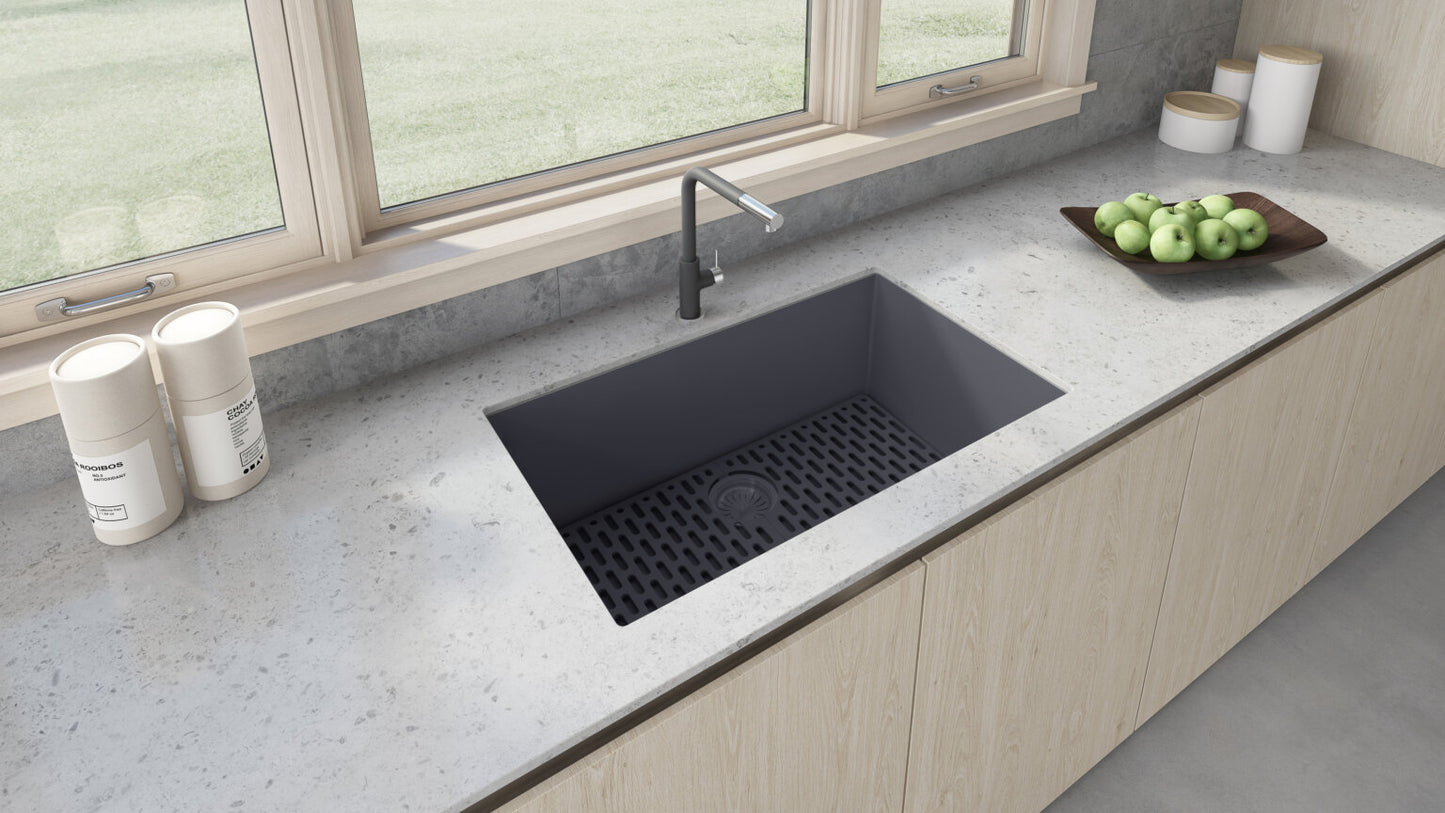 Ruvati RVG2080 32" Granite Composite Undermount Single Bowl Kitchen Sink