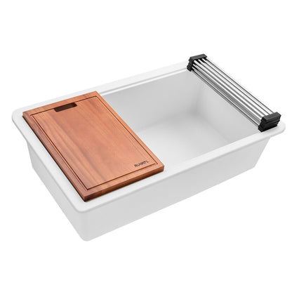 Ruvati RVG2303 32" Granite Composite Undermount Workstation Kitchen Sink