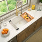 Ruvati RVG2303 32" Granite Composite Undermount Workstation Kitchen Sink