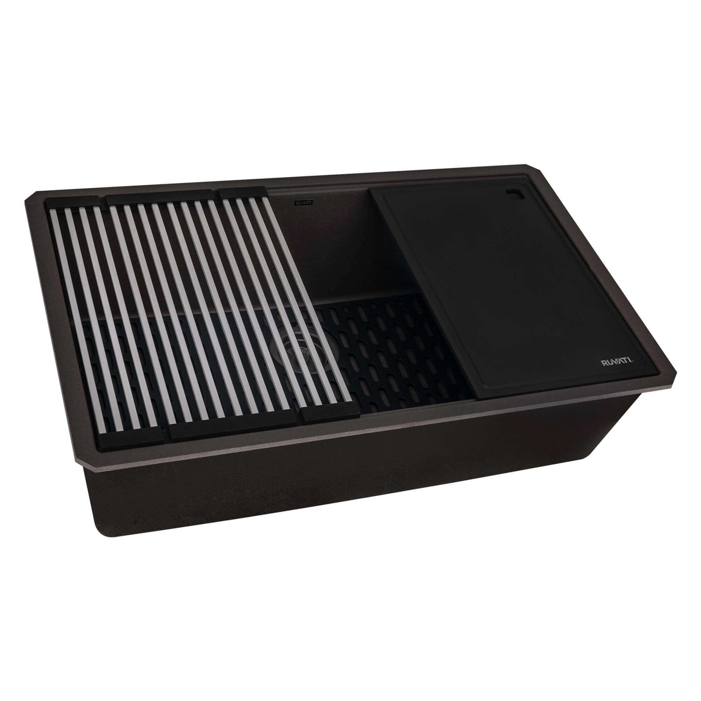 Ruvati RVG2306 32" Granite Composite Undermount Workstation Kitchen Sink