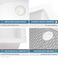 Ruvati RVG2306 32" Granite Composite Undermount Workstation Kitchen Sink