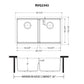 Ruvati RVG2343 32" Granite Composite Undermount Workstation Sink