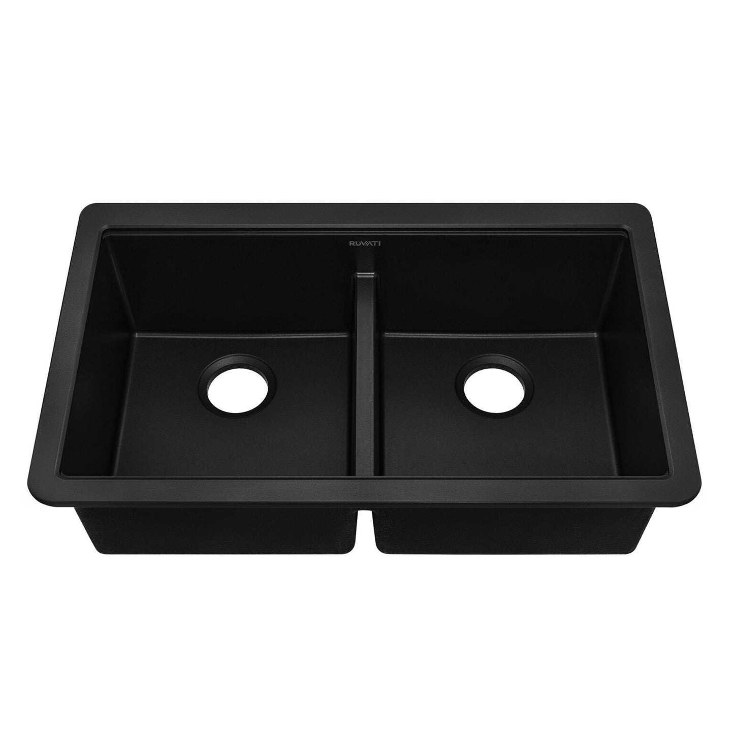 Ruvati RVG2343 32" Granite Composite Undermount Workstation Sink