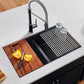 Ruvati RVG2343 32" Granite Composite Undermount Workstation Sink