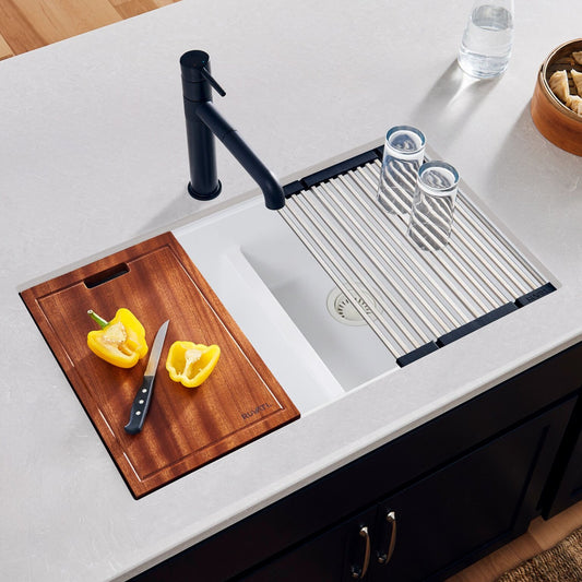 Ruvati RVG2343 32" Granite Composite Undermount Workstation Sink