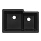 Ruvati epiGranite RVG2347 33" Undermount Double Bowl Kitchen Sink with Low Divide