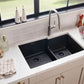 Ruvati epiGranite RVG2347 33" Undermount Double Bowl Kitchen Sink with Low Divide