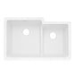 Ruvati epiGranite RVG2347 33" Undermount Double Bowl Kitchen Sink with Low Divide