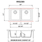 Ruvati RVG2385 33" Granite Composite Undermount Low Divide Sink