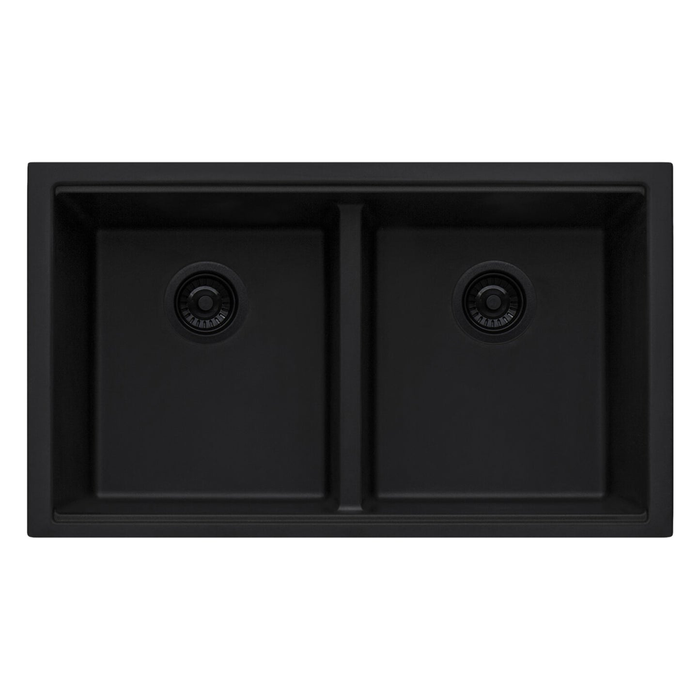 Ruvati RVG2385 33" Granite Composite Undermount Low Divide Sink