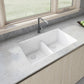 Ruvati RVG2385 33" Granite Composite Undermount Low Divide Sink