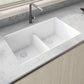 Ruvati RVG2385 33" Granite Composite Undermount Low Divide Sink
