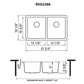 Ruvati RVG2388 32" Granite Composite Undermount Double Bowl Sink