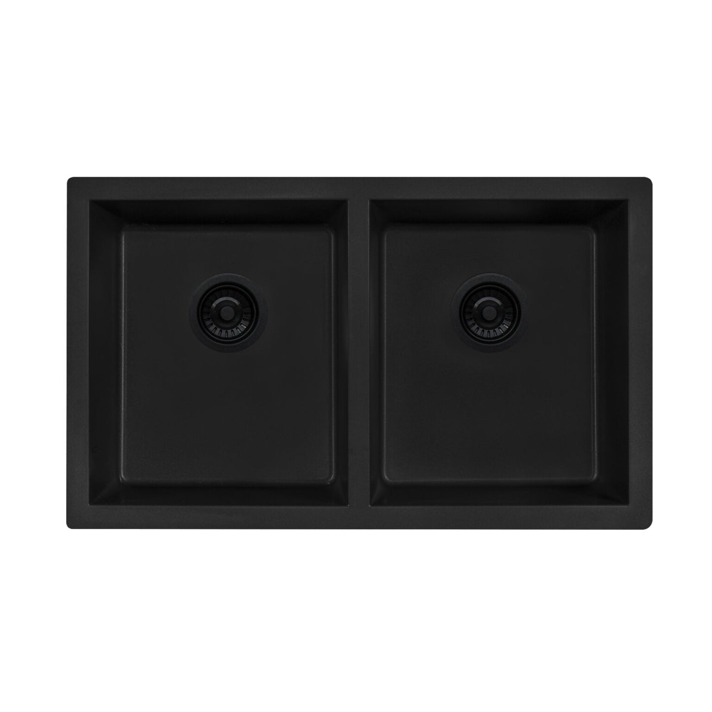 Ruvati RVG2388 32" Granite Composite Undermount Double Bowl Sink