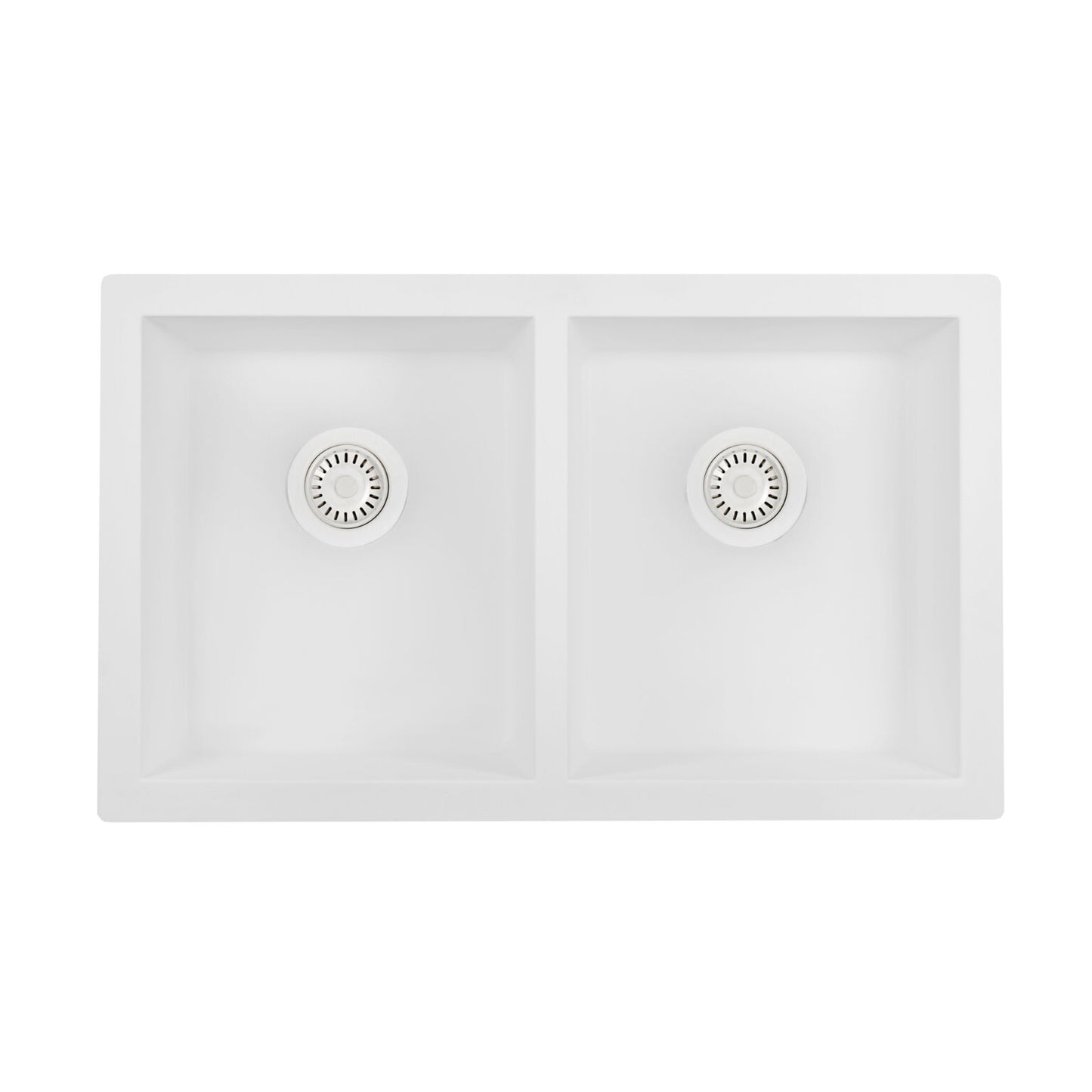 Ruvati RVG2388 32" Granite Composite Undermount Double Bowl Sink