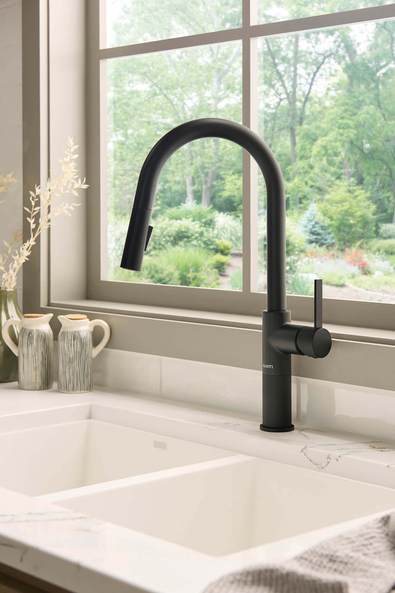 Ruvati RVG2388 32" Granite Composite Undermount Double Bowl Sink