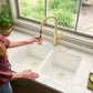 Ruvati RVG2388 32" Granite Composite Undermount Double Bowl Sink