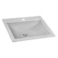 Ruvati 21" x 17" Ariaso Nano-PVD Arc Bowl Bathroom Sink Topmount - RVH5110 in white finish.