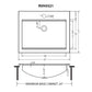 Ruvati 21" x 17" Brenna Workstation Bathroom Sink Topmount - RVH5521ST