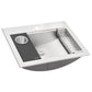 Ruvati 21" x 17" Brenna Workstation Bathroom Sink Topmount - RVH5521ST