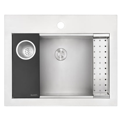 Ruvati 21" x 17" Brenna Workstation Bathroom Sink Topmount - RVH5521ST