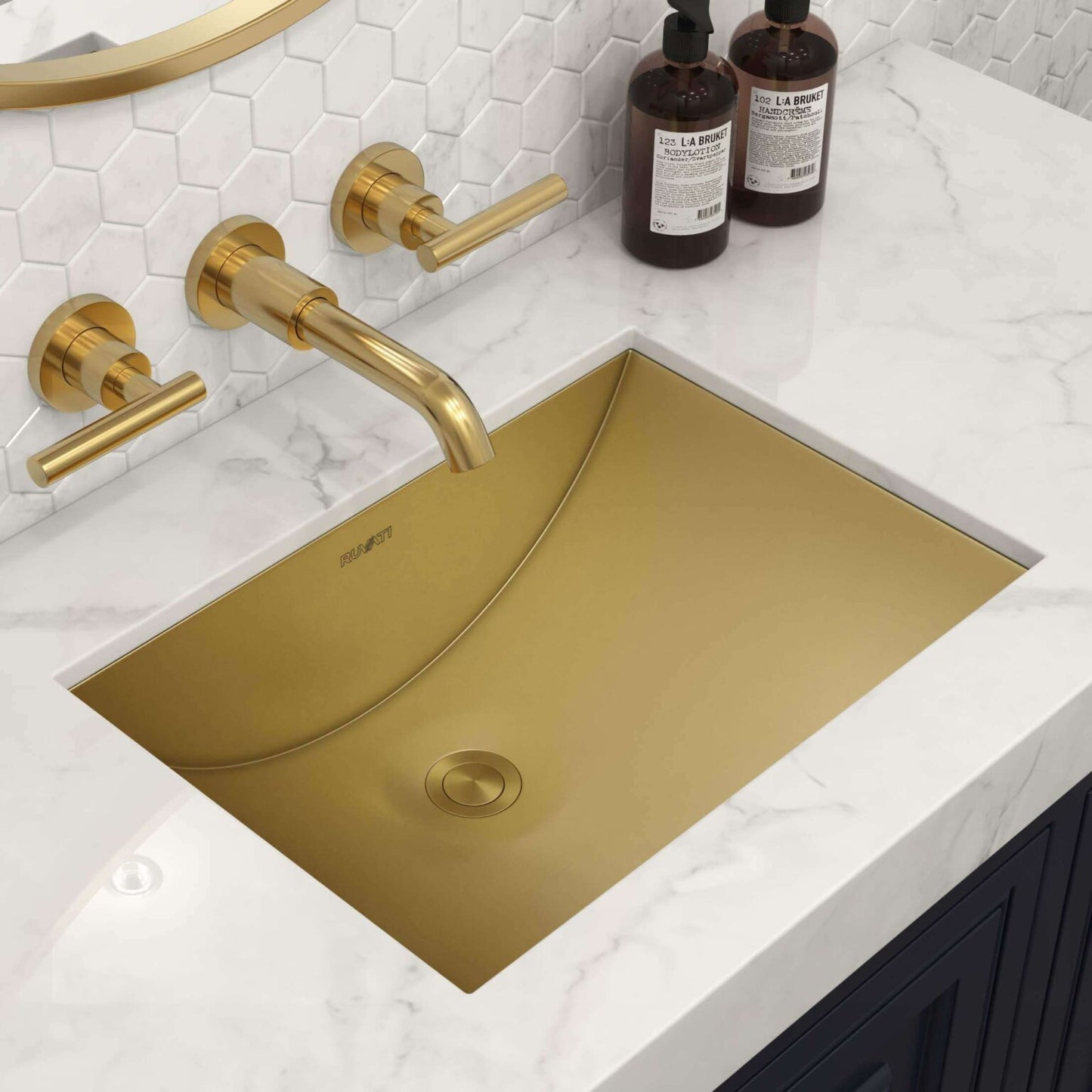 Ruvati 16" x 13" Ariaso Arc Bowl Bathroom Sink Undermount - RVH6106