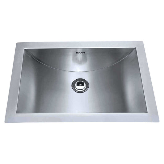 Ruvati 16" x 13" Ariaso Arc Bowl Bathroom Sink Undermount - RVH6106 in stainless steel finish