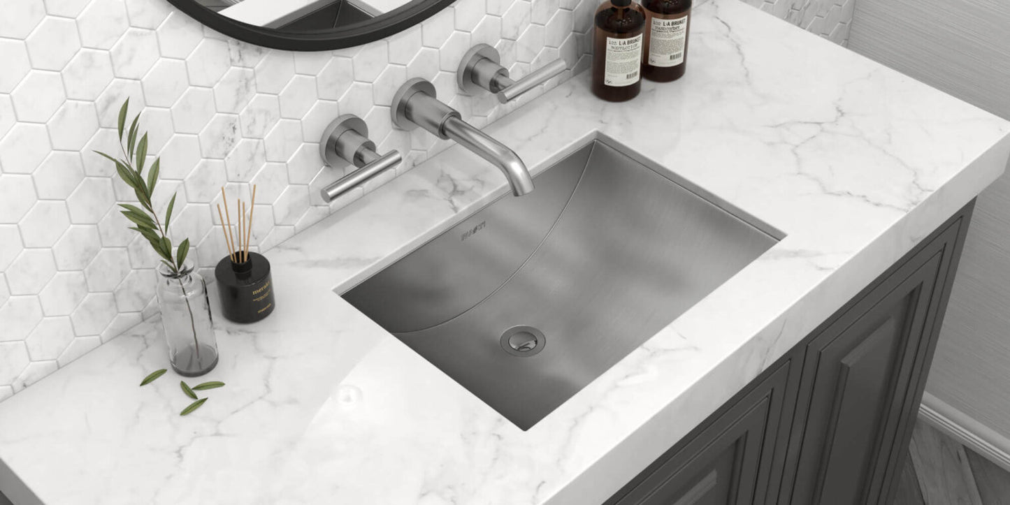 Ruvati 16" x 13" Ariaso Arc Bowl Bathroom Sink Undermount - RVH6106