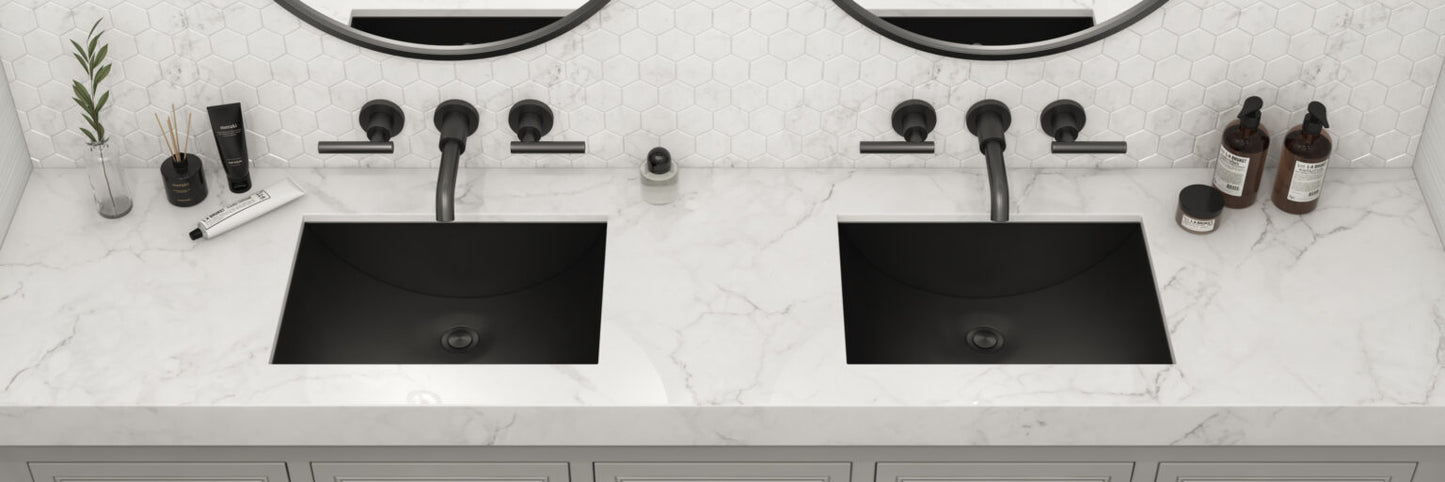 Ruvati 18" x 13" Ariaso Arc Bowl Bathroom Sink Undermount - RVH6107