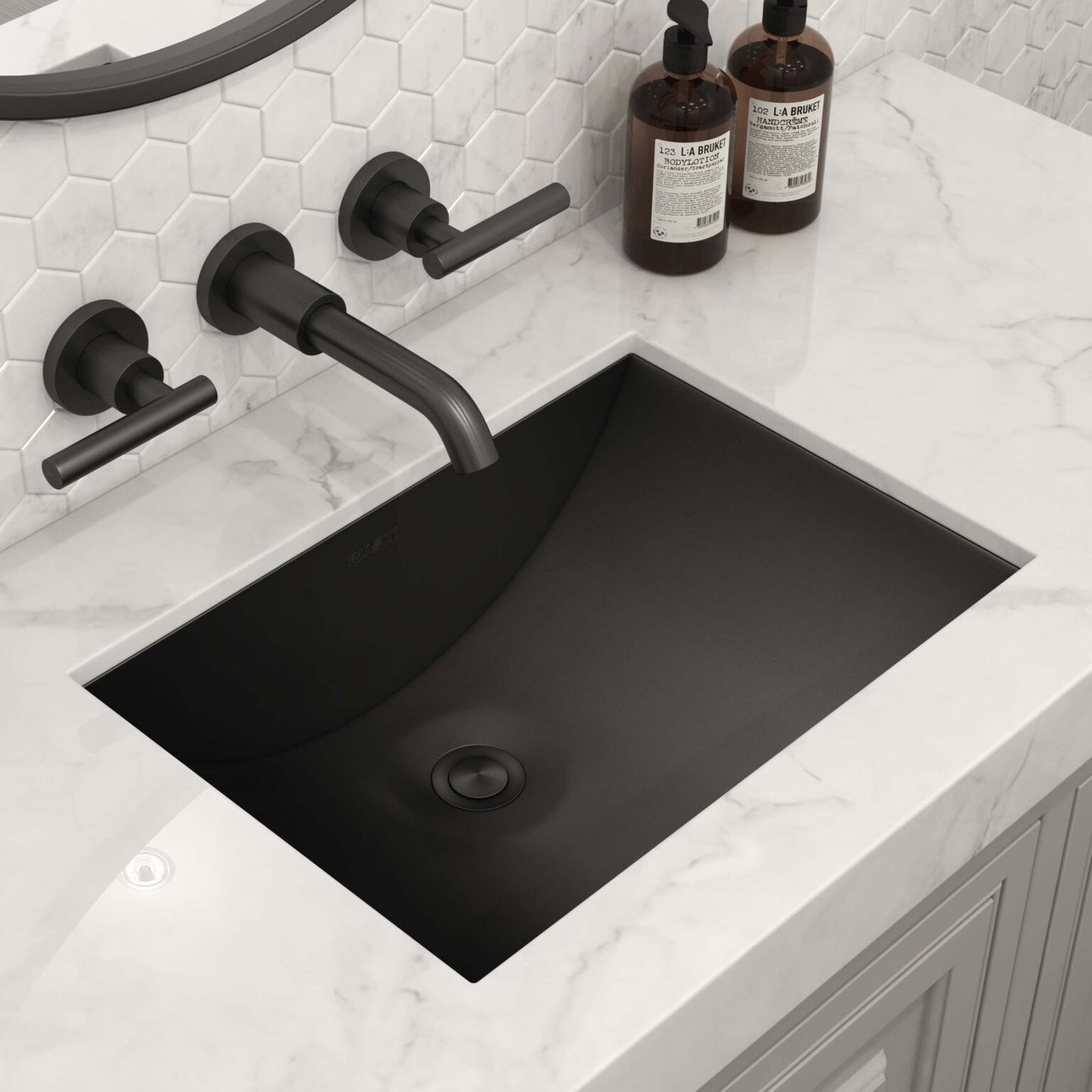 Ruvati 18" x 13" Ariaso Arc Bowl Bathroom Sink Undermount - RVH6107
