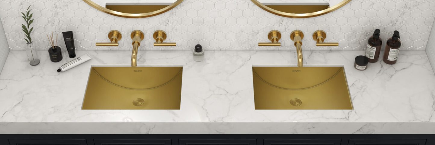 Ruvati 18" x 13" Ariaso Arc Bowl Bathroom Sink Undermount - RVH6107
