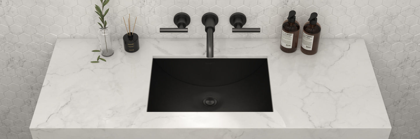 Ruvati 20" x 14" Ariaso Nano-PVD Arc Bowl Bathroom Sink Undermount - RVH6110