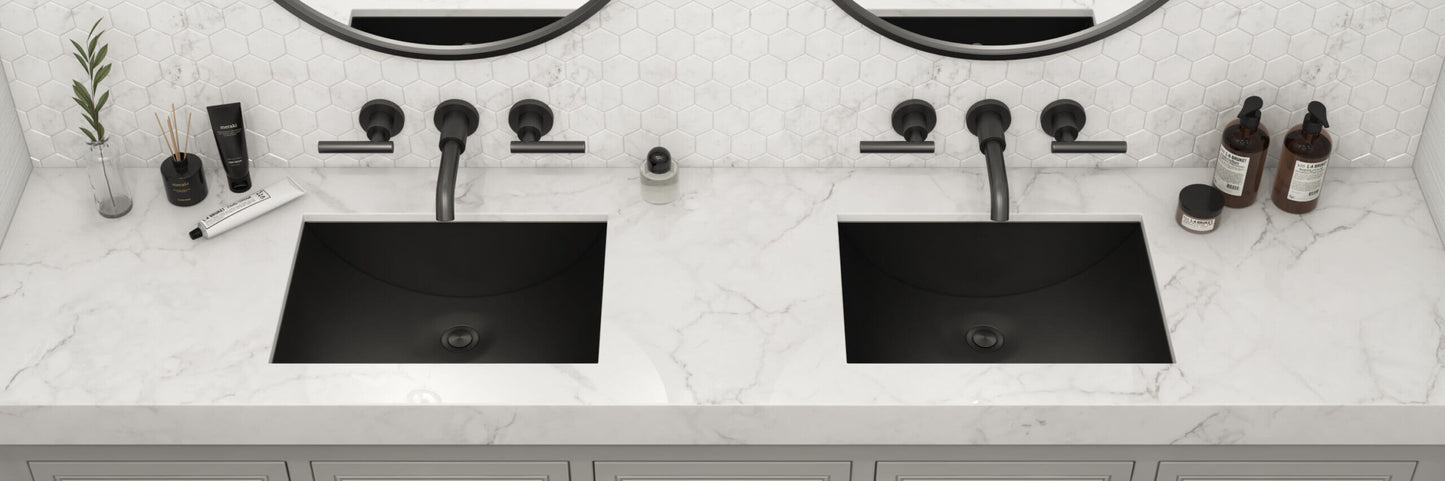 Ruvati 20" x 14" Ariaso Nano-PVD Arc Bowl Bathroom Sink Undermount - RVH6110