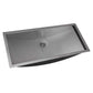 Ruvati 30" x 14" Ariaso Nano-PVD Arc Bowl Bathroom Sink Undermount - RVH6120 in brushed stainless steel finish.