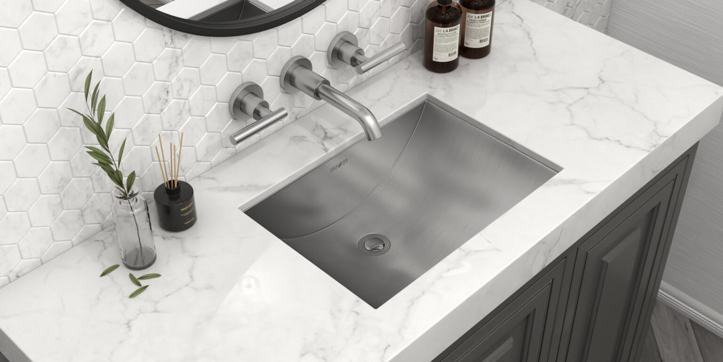 Ruvati 30" x 14" Ariaso Nano-PVD Arc Bowl Bathroom Sink Undermount - RVH6120