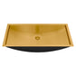 Ruvati 34" x 14" Ariaso Nano-PVD Arc Bowl Bathroom Sink Undermount - RVH6134