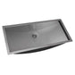 Ruvati 34" x 14" Ariaso Nano-PVD Arc Bowl Bathroom Sink Undermount - RVH6134 in Gunmetal Black finish.