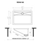 Ruvati 20" x 14" Ariaso Nano-PVD Ramp Bathroom Sink Undermount - RVH6140