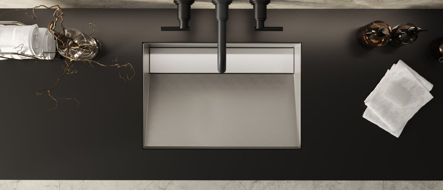 Ruvati 20" x 14" Ariaso Nano-PVD Ramp Bathroom Sink Undermount - RVH6140