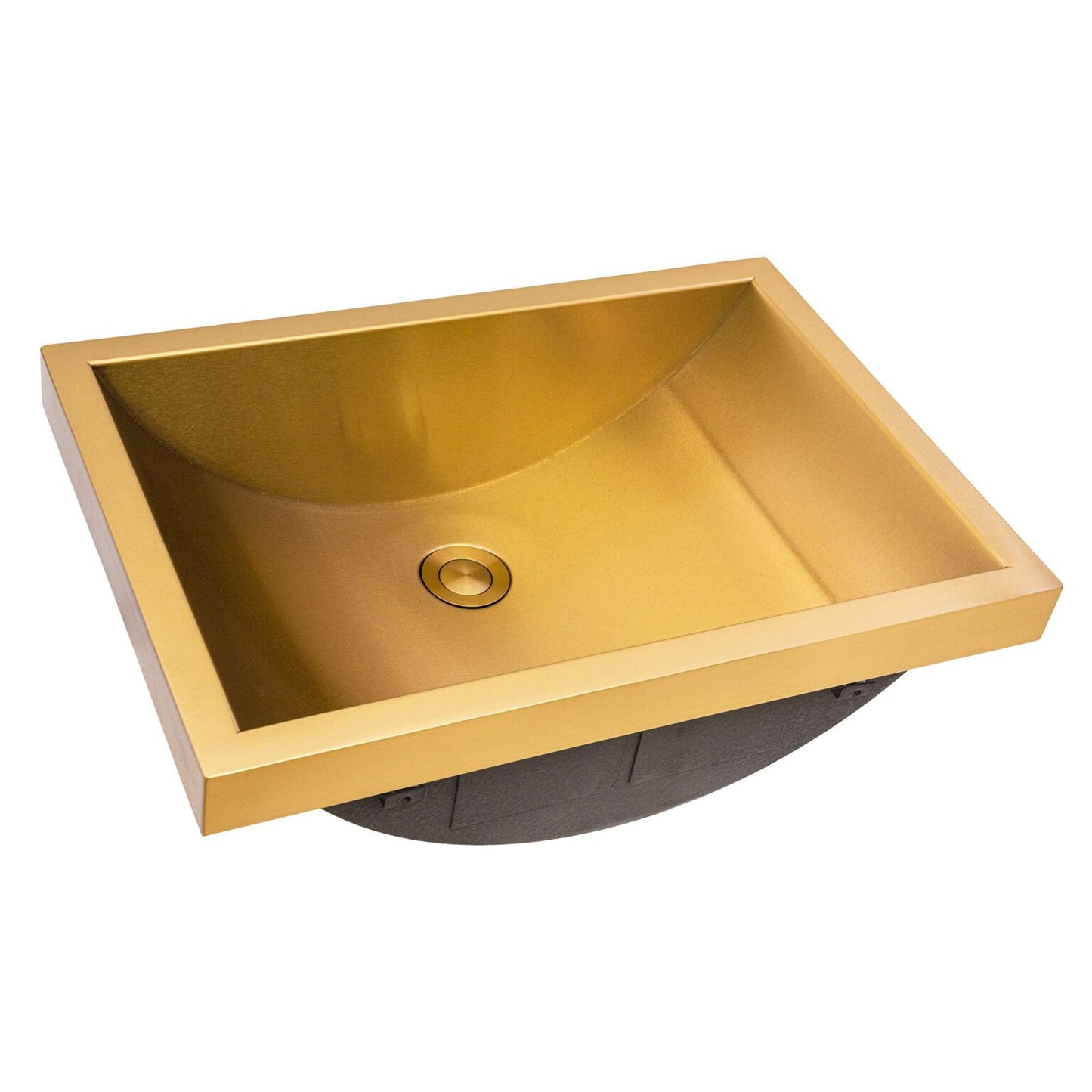 Ruvati 20" x 14" Ariaso Nano-PVD Semi-Recessed Bathroom Sink - RVH6211