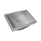 Ruvati 20" x 14" Ariaso Nano-PVD Semi-Recessed Bathroom Sink - RVH6211 in Brushed Stainless Steel finish.