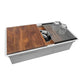 Ruvati 33" Dual-Tier Pro Workstation Kitchen Sink Undermount - RVH6222