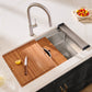 Ruvati 33" Dual-Tier Pro Workstation Kitchen Sink Undermount - RVH6222